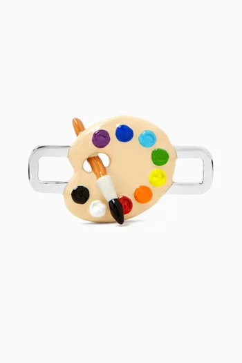 Paint Palette Charm in Sterling Silver