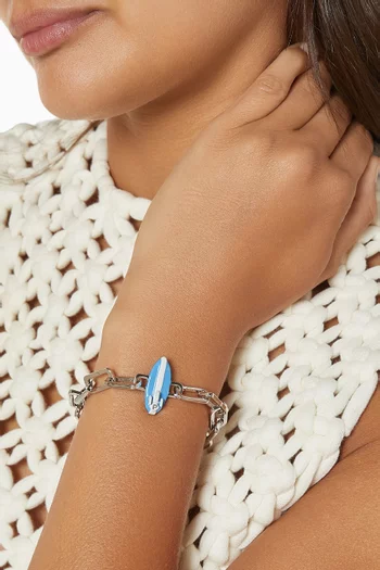 Surfboard Charm in Sterling Silver