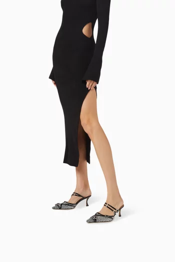 Crystal-embellished 65 Mules in Mesh