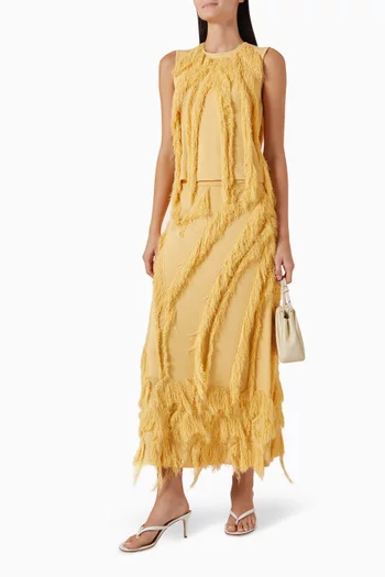 بلوزة بوني منسوجة بلا أكمام