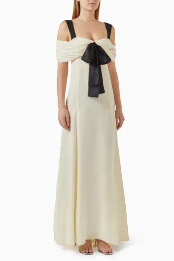 Elodie Off-shoulder Maxi Dress in Chiffon