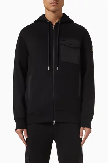 Zip-up Sweatshirt in Cotton & Nylon