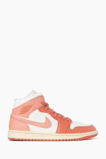 Air Jordan 1 Mid Sneakers in Leather