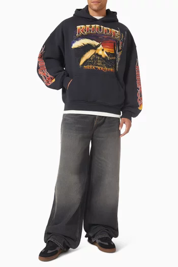 Mesa Stallion-print Hoodie in Cotton
