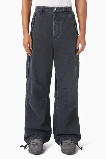 بنطال باراشوت قنب بلون باهت