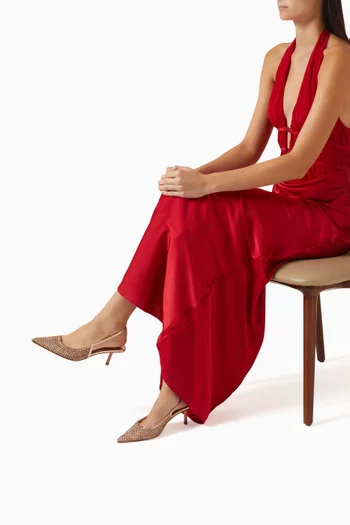 Gilda 60 Slingback Pumps in Mesh & Leather