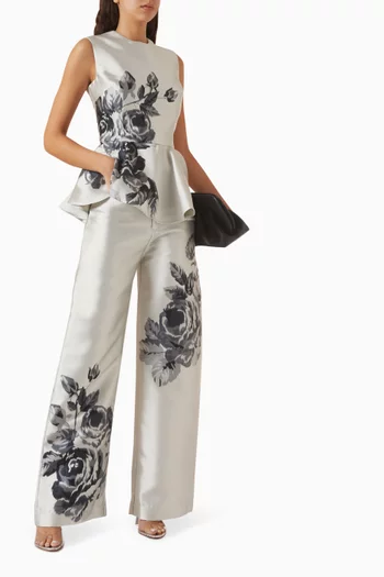 Floral-print Boyfriend Pants