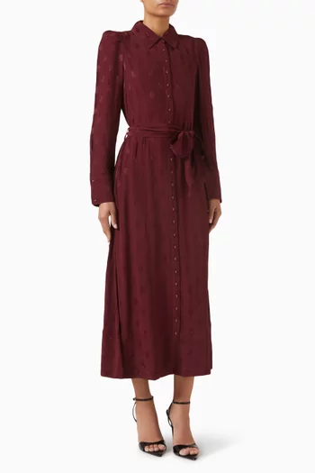 فستان بنمط قميص بحزام