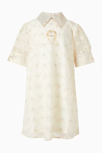 فستان متوسط الطول بشعار الماركة ستان