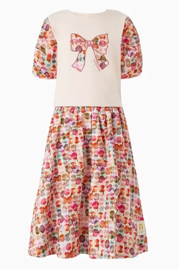 Polka Dot Flared Skirt