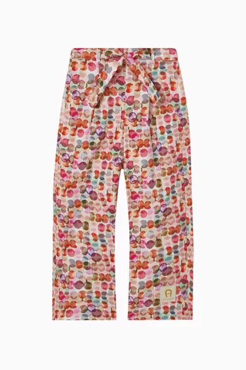 Checkered Wide Leg Trousers