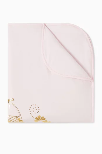 بطانية للرضع بطبعة حقيبة وشعار الماركة قطن مطاطي