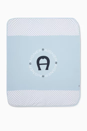 Logo Baby Blanket in Pima Cotton