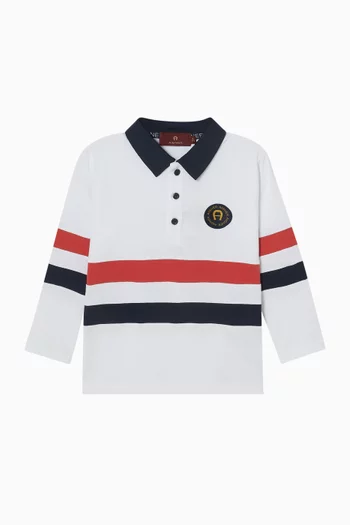 تي شيرت بولو مخطط قطن