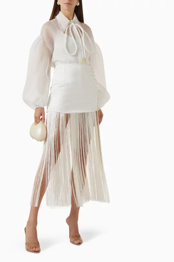 Diana Cropped Shirt in Organza