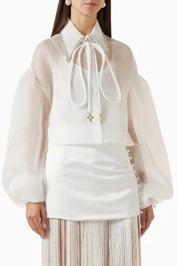 Diana Cropped Shirt in Organza