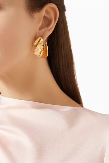 Lola Petal Earrings in 18kt Gold-plated Brass