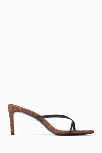 Gem 65 Slipper Mules in Leopard Nubuck