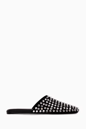 Shiloh Embellished Slip-on Mules in Suede