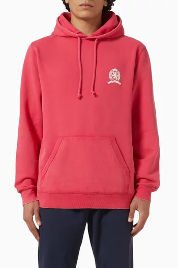 Crest Play Washed Hoodie in Cotton Fleece