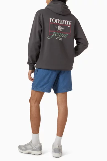 Crest Play Washed Hoodie in Cotton Fleece