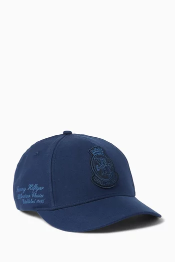Hilfiger Crest Flannel 5-panel Baseball Cap in Cotton