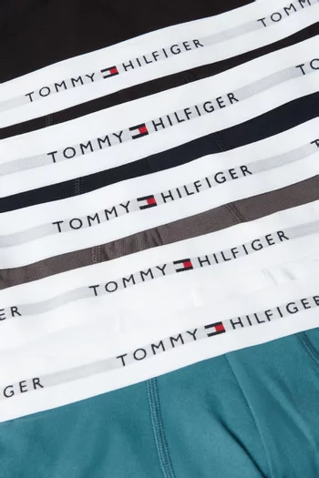 Signature Logo Waistband Trunks, Set of 5