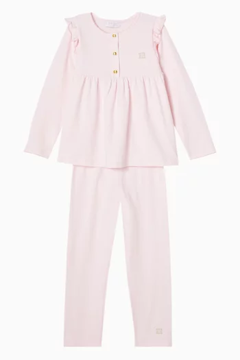 طقم بيجاما بشعار الماركة