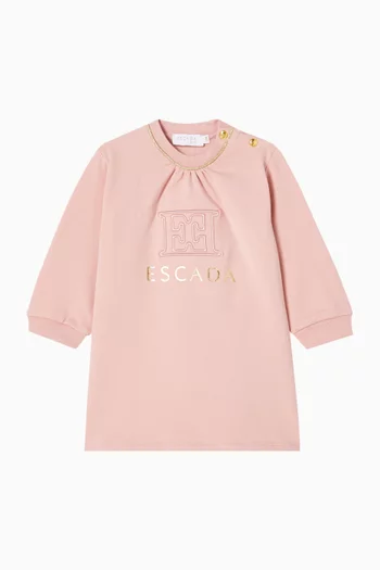 فستان بشعار الماركة قطن