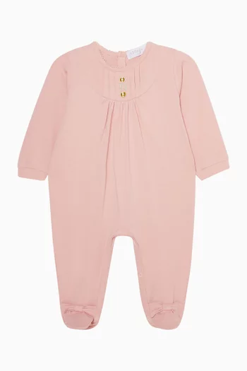 بيجاما قطعة واحدة مزينة بعقدة قطن