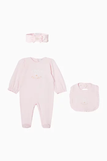 طقم هدايا بيجاما قطعة واحدة، ثلاث قطع