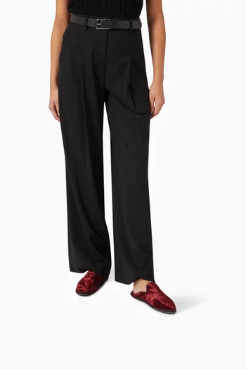 حذاء فورلين مفتوح من الخلف مخمل