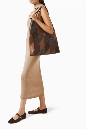 Brooklyn 39 Shoulder Bag in Leather, Suede & Snakeskin