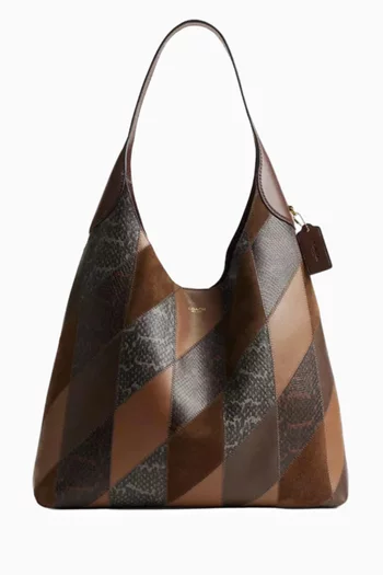 Brooklyn 39 Shoulder Bag in Leather, Suede & Snakeskin