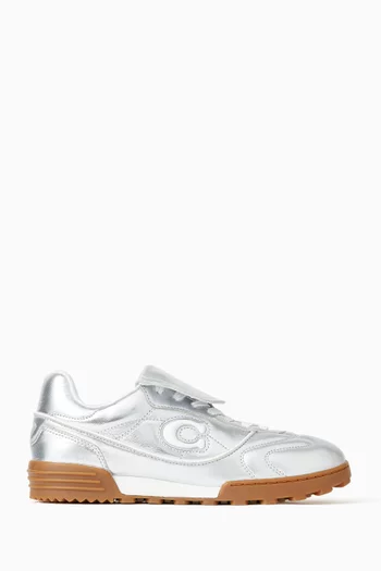 Match Sneakers in Metallic Leather