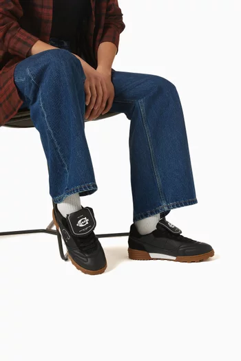 Match Sneakers in Leather and Suede