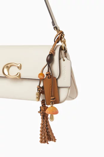 حلية حقيبة كلاسيكية بتصميم فطر جلد