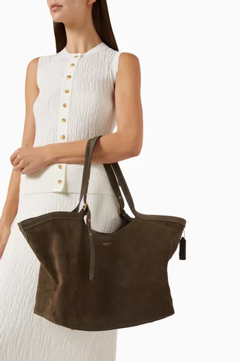 Large Gramercy Tote Bag in Suede