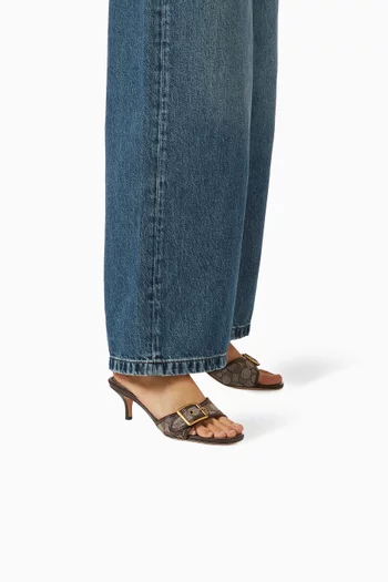 حذاء مفتوح مارغوت بكعب 55 مم جاكار بشعار الماركة