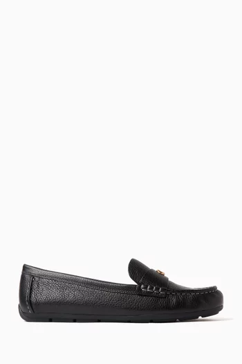 Driving Loafers in Grained Leather