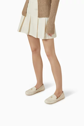 حذاء درايفر سهل الارتداء جلد حبيبي