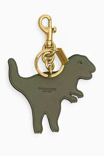 حلية حقيبة بتصميم ديناصور ريكسي جلد