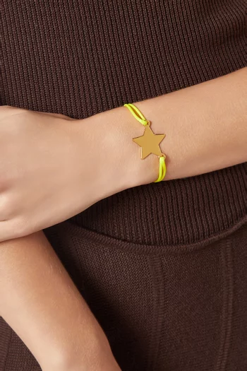 Star Charm Bracelet in 24kt Gold-plated Brass
