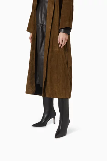 City Natural 85 Knee High Boots in Leather