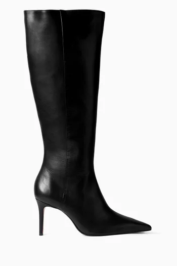 City Natural 85 Knee High Boots in Leather