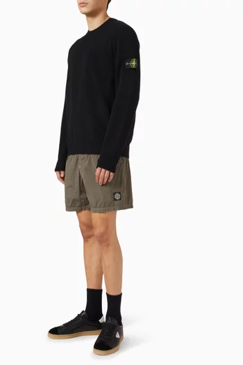 Crew Neck Sweater in Stretch RWS Wool