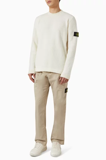 Crew Neck Sweater in Wool & Nylon