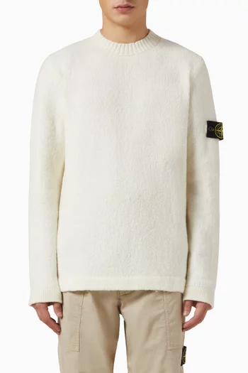 Crew Neck Sweater in Wool & Nylon