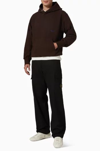 كنزة بغطاء رأس ورباط تضييق برقعة بوصلة