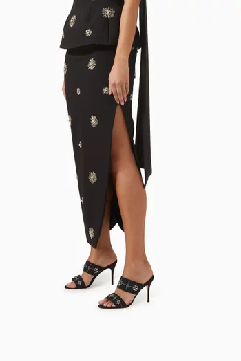 Ralota 90 Sandals in Crepe de Chine